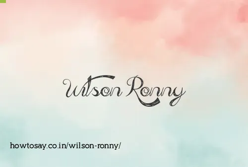 Wilson Ronny