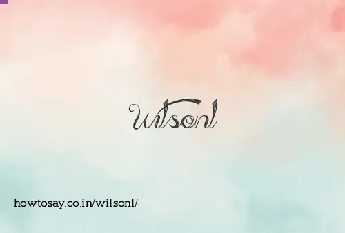 Wilsonl