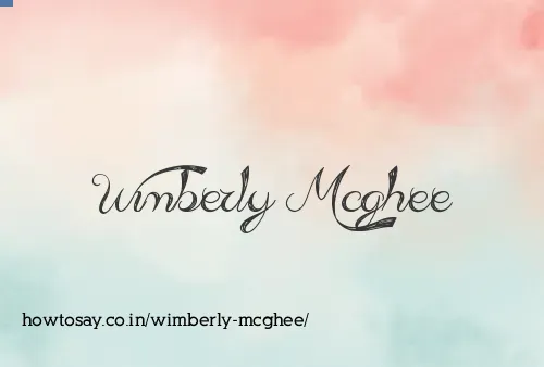 Wimberly Mcghee