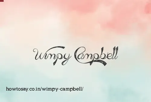 Wimpy Campbell