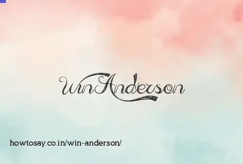 Win Anderson