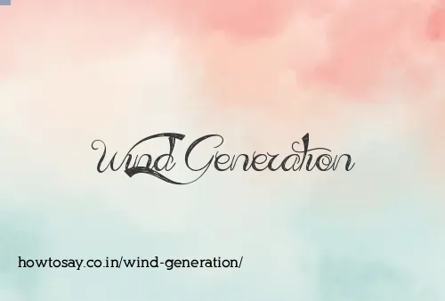 Wind Generation