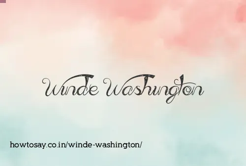 Winde Washington