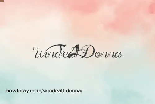 Windeatt Donna