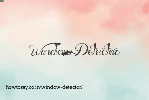 Window Detector
