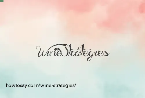 Wine Strategies