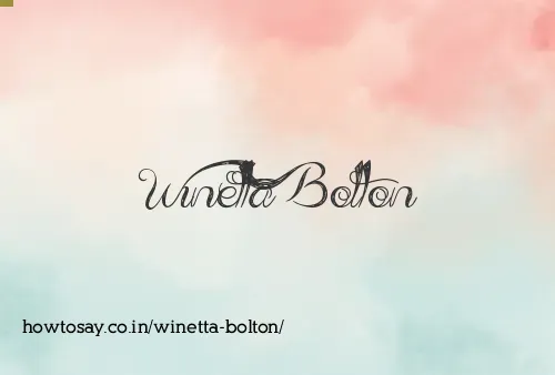 Winetta Bolton