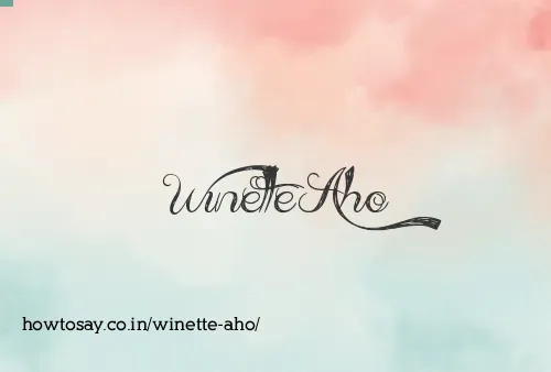 Winette Aho