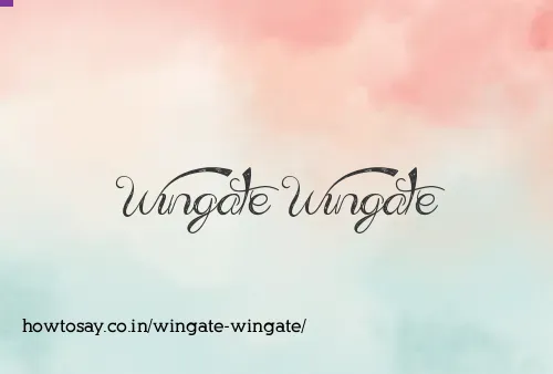 Wingate Wingate