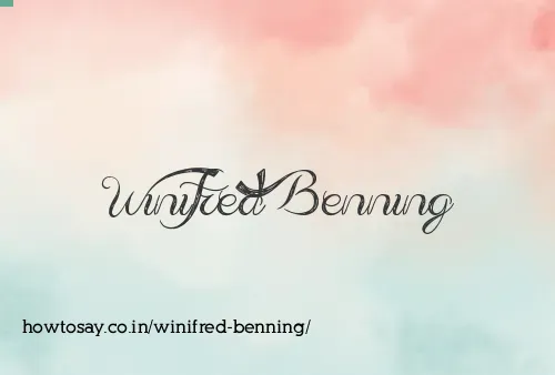 Winifred Benning