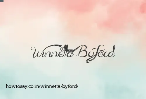 Winnetta Byford