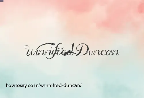 Winnifred Duncan