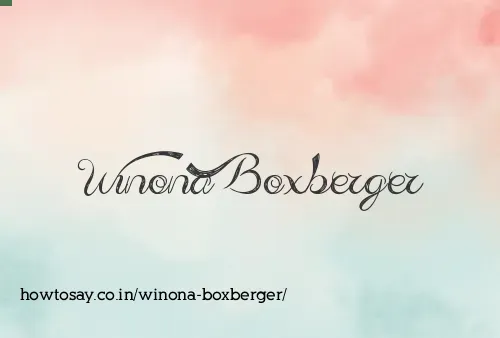 Winona Boxberger