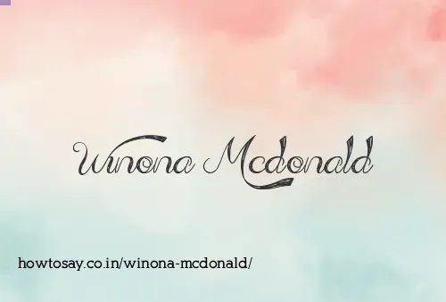 Winona Mcdonald