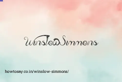 Winslow Simmons
