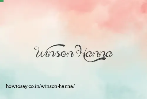 Winson Hanna