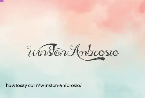 Winston Ambrosio