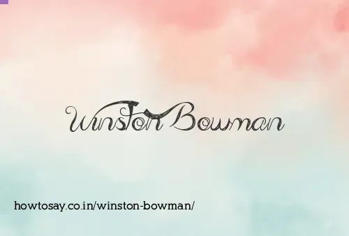 Winston Bowman