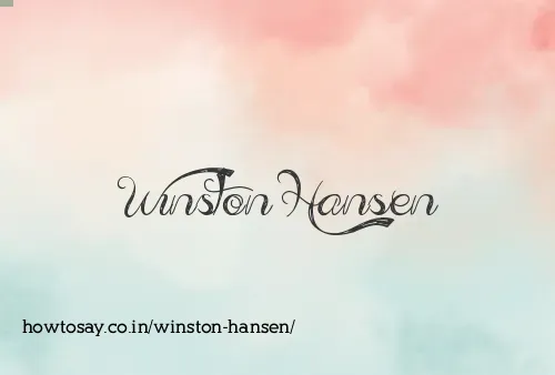Winston Hansen
