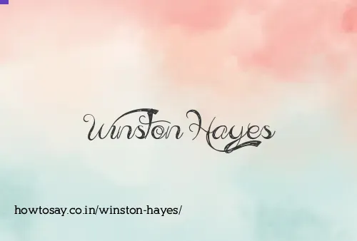 Winston Hayes
