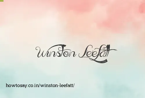 Winston Leefatt
