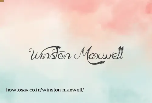 Winston Maxwell