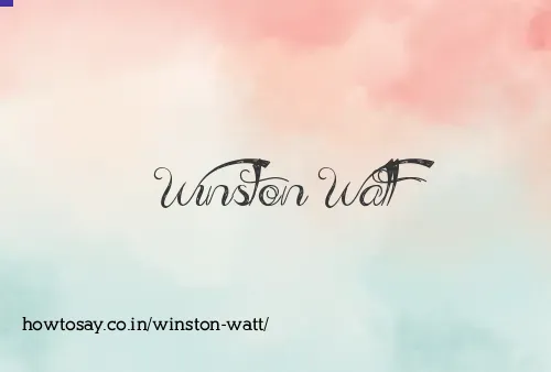 Winston Watt