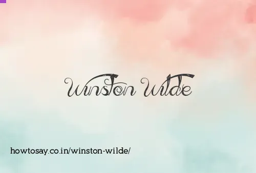 Winston Wilde