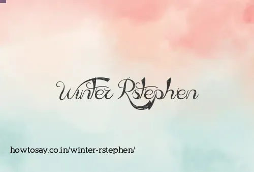 Winter Rstephen