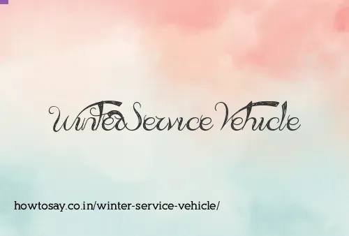Winter Service Vehicle