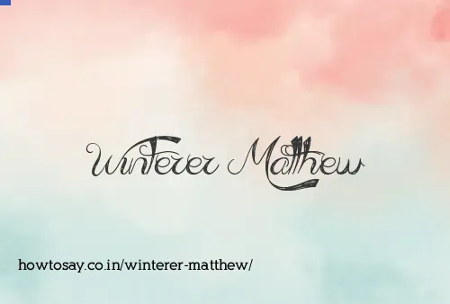 Winterer Matthew
