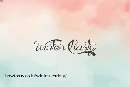 Winton Christy
