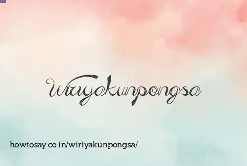 Wiriyakunpongsa