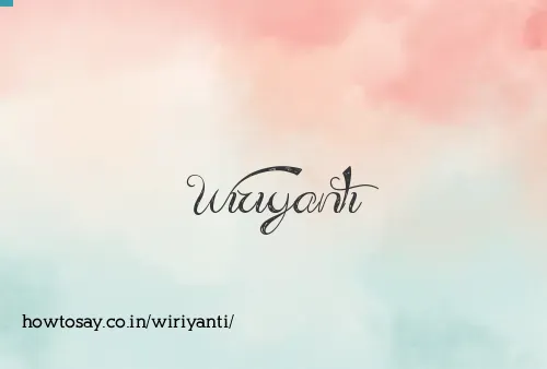 Wiriyanti