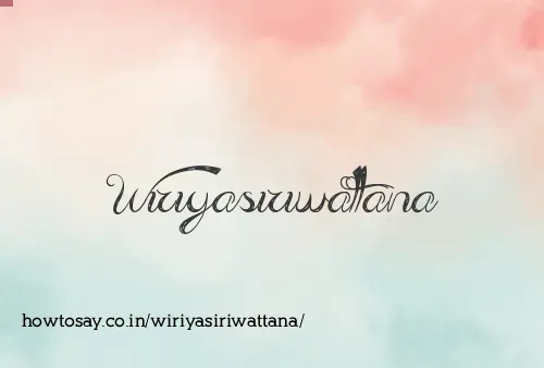 Wiriyasiriwattana