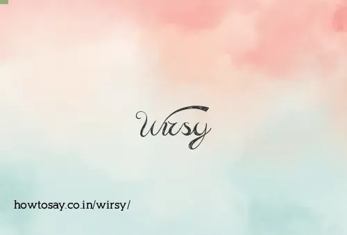 Wirsy