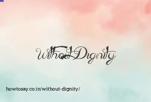 Without Dignity