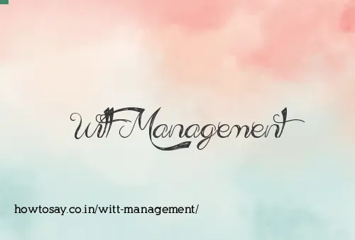 Witt Management
