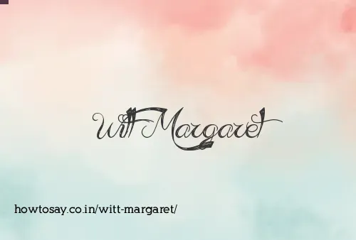 Witt Margaret