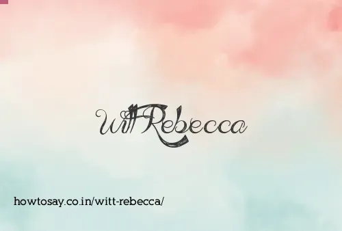 Witt Rebecca