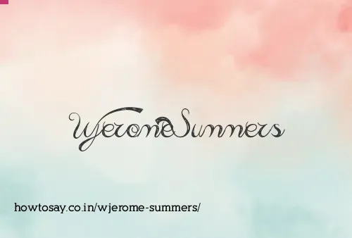 Wjerome Summers