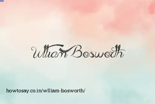 Wlliam Bosworth