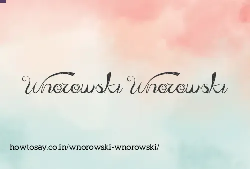 Wnorowski Wnorowski