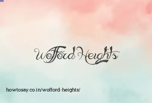 Wofford Heights