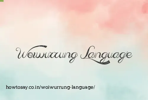 Woiwurrung Language