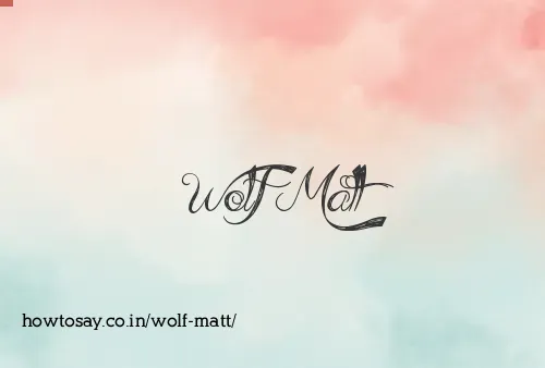 Wolf Matt