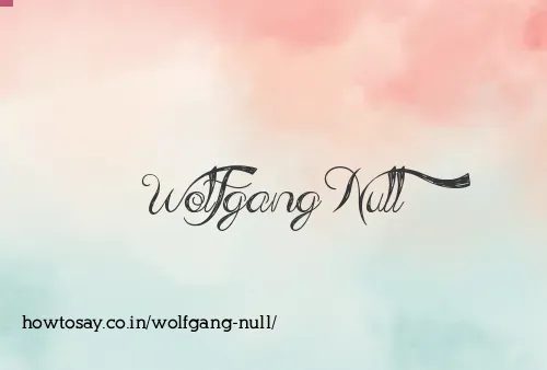 Wolfgang Null