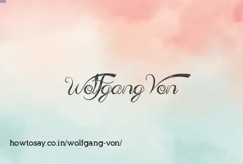 Wolfgang Von