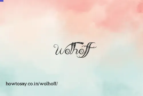 Wolhoff