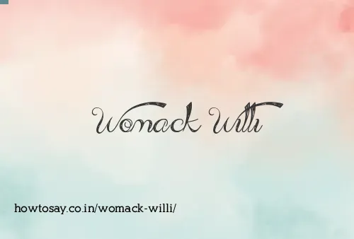 Womack Willi